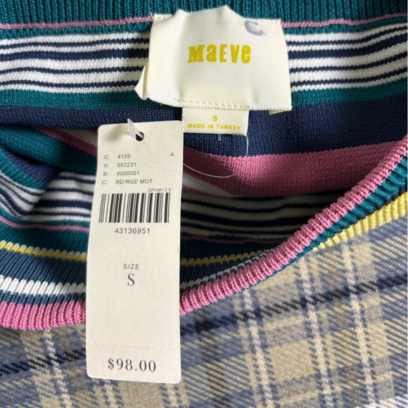 Anthropologie Maeve Lana Striped Midi Skirt NWT - Picture 7 of 7